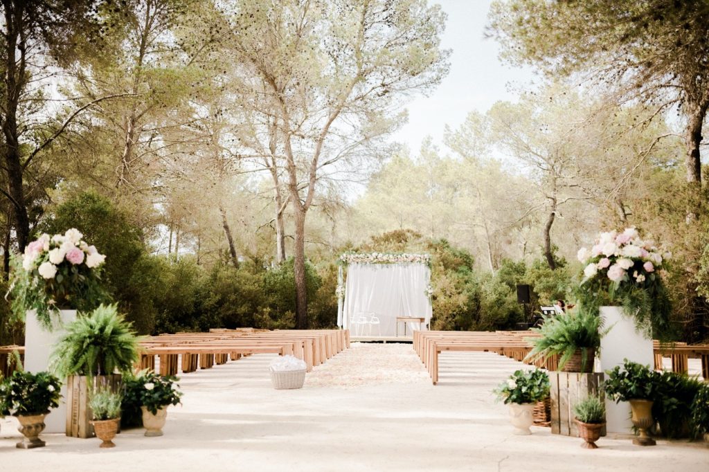 a Na Xica Eventos - Detalle Ceremonia Bosque