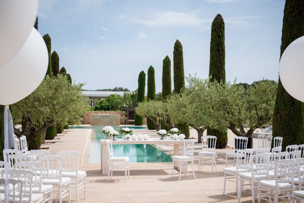 a Na Xica Eventos - detalle piscina ceremonia